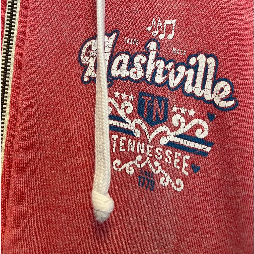 EUC Nashville acid washed lightweight zipper up sweatshirt, size XL - Picture 4 of 10